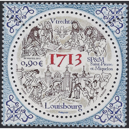 Fondation De Louisbourg Timbre De Saint Pierre Et Miquelon N1095 Neuf