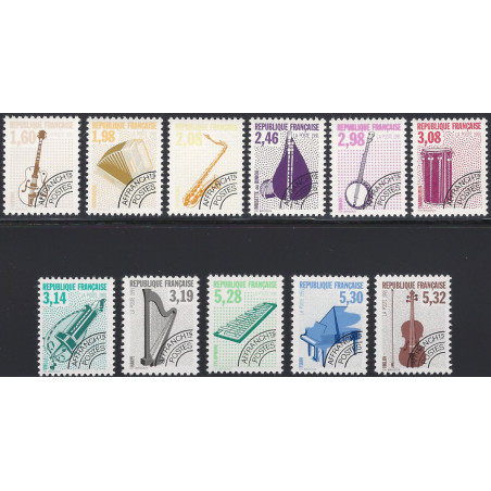 Instruments De Musique Timbres Pr Oblit R S N S Rie Neuf