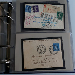 Collection lettres de deuil de France 1881-1967 en album.