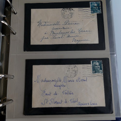 Collection lettres de deuil de France 1881-1967 en album.