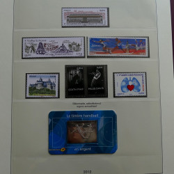 Collection timbres de France 2012-2013 neufs** en album Lindner.