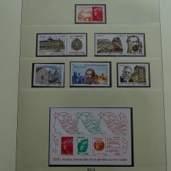 Collection timbres de France 2012-2013 neufs** en album Lindner.