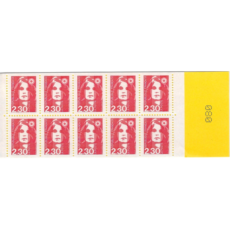 Carnet de 10 timbres Marianne rouge 10% moins cher - Défense de pouvoir  d'achat. - Philantologie