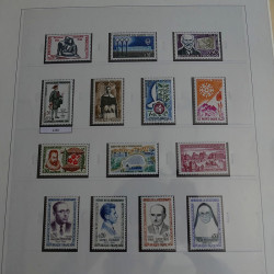 Collection timbres de France 1960-1969 neufs en album Safe lux.