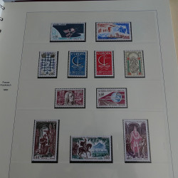 Collection timbres de France 1960-1969 neufs en album Safe lux.