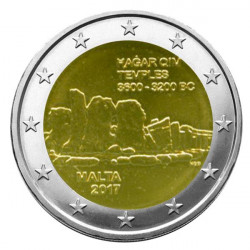 2 euros commémorative Malte 2017 - Hagar Qim.