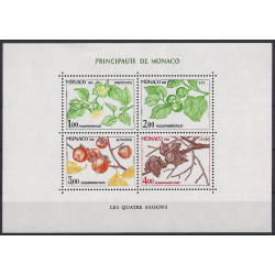 Monaco bloc-feuillet de timbres N°20 Les quatre saisons neuf**.