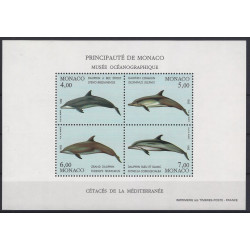 Monaco bloc-feuillet de timbres N°56 Dauphins neuf**.