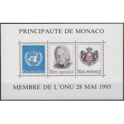 Monaco bloc-feuillet de timbres N°62 O.N.U. neuf**.