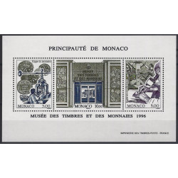 Monaco bloc-feuillet de timbres N°73 Musée des timbres et des monnaies neuf**.