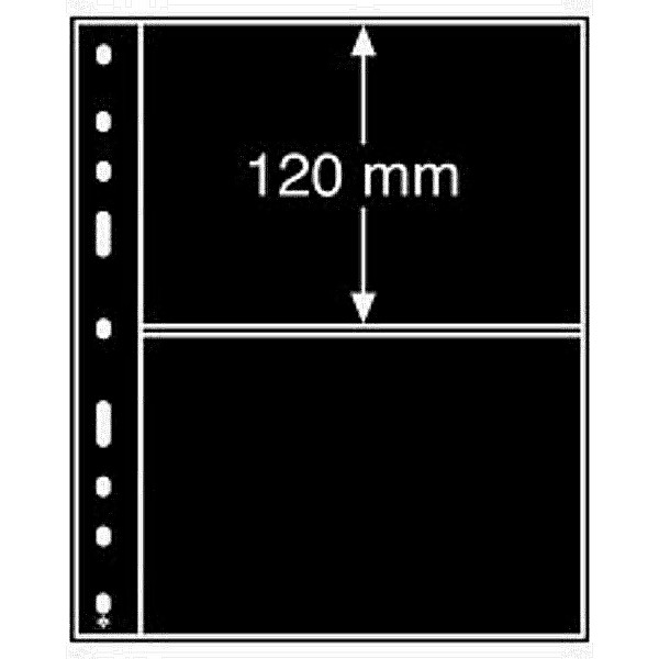 Recharges noires Optima à 2 poches pour cartes postales, enveloppes. -  Philantologie