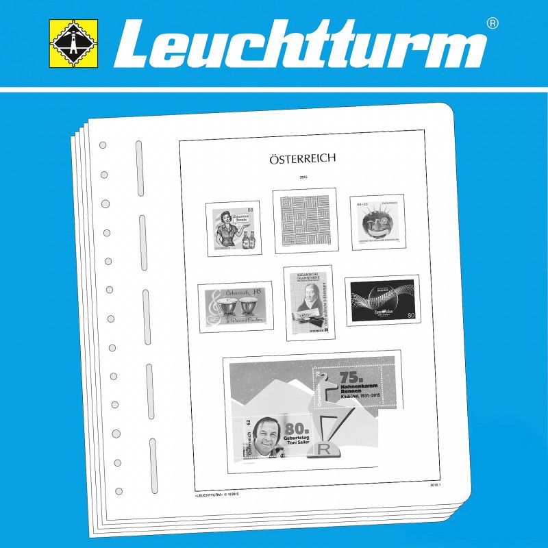 Feuilles pré imprimées Leuchtturm Autriche 2020-2023.