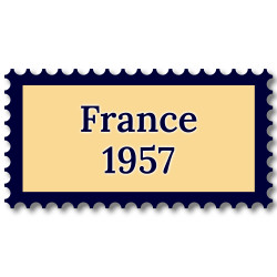 France 1957 année complète de timbres neufs**.