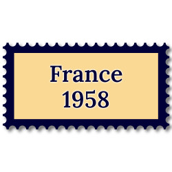 France 1958 année complète de timbres neufs**.