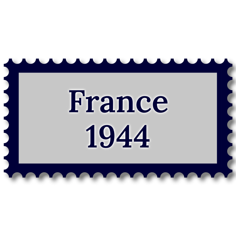 France 1944 année complète de timbres oblitérés.