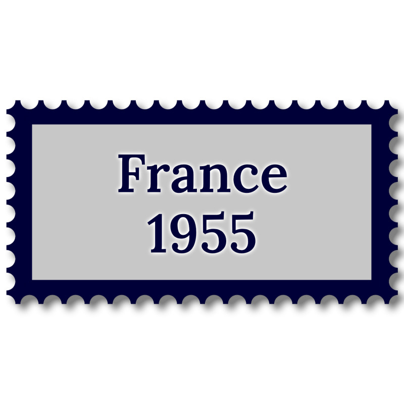 France 1955 année complète de timbres oblitérés.