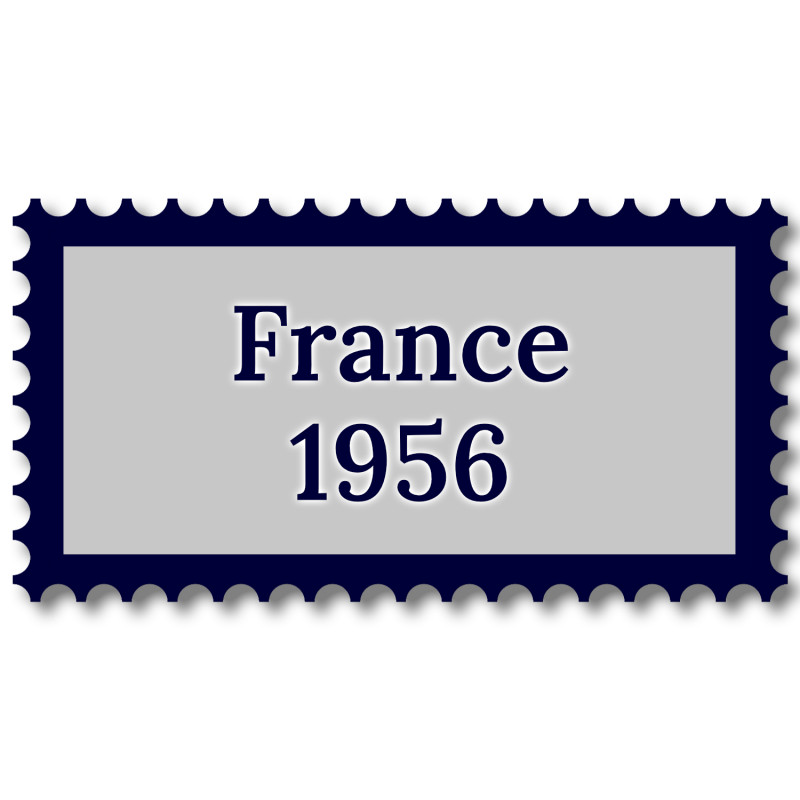 France 1956 année complète de timbres oblitérés.