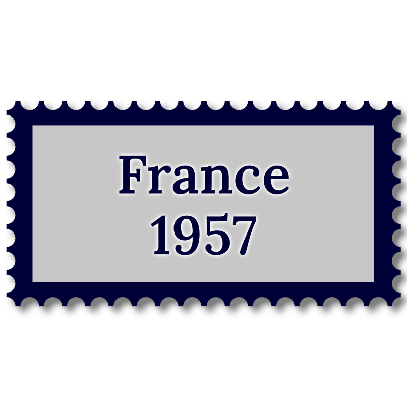 France 1957 année complète de timbres oblitérés.