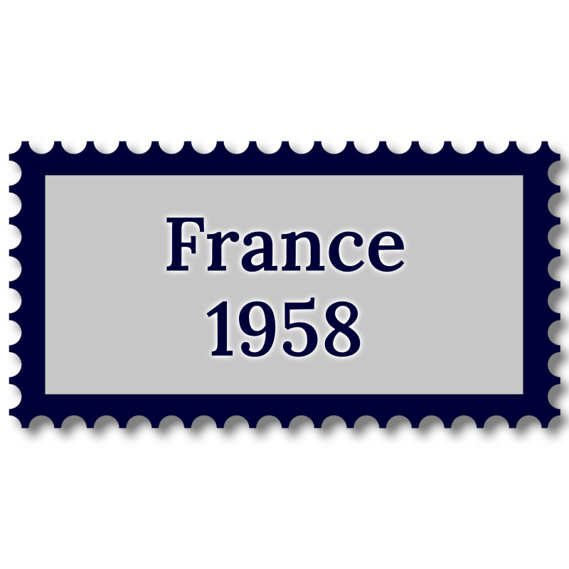 France 1958 année complète de timbres oblitérés.