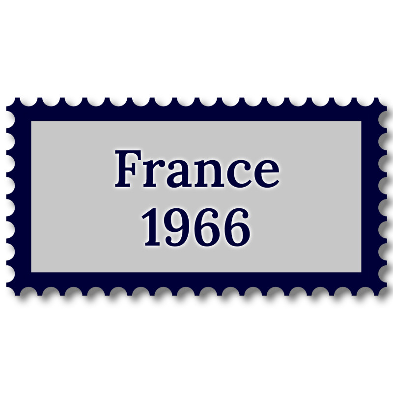 France 1966 année complète de timbres oblitérés.