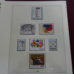 Collection timbres de France neufs** 1983-1989 en album Lindner