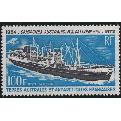 Bateau Galliéni T.A.A.F. poste aérienne N°29 neuf**.