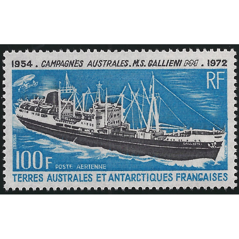 Bateau Galliéni T.A.A.F. poste aérienne N°29 neuf**.