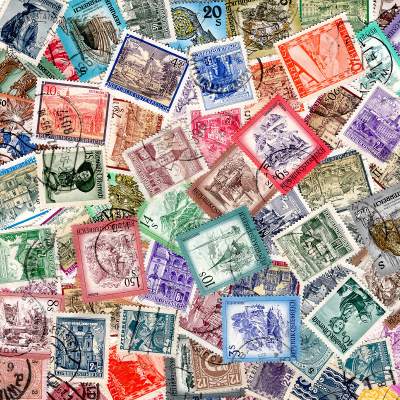 Autriche timbres de collection tous différents.