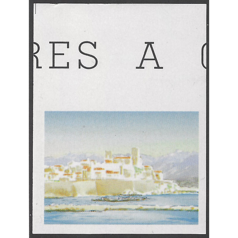 Antibes timbre N°3940 variété sans inscription, non dentelé neuf**.