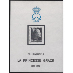 Monaco bloc-feuillet de timbres N°24 Princesse Grace neuf**.