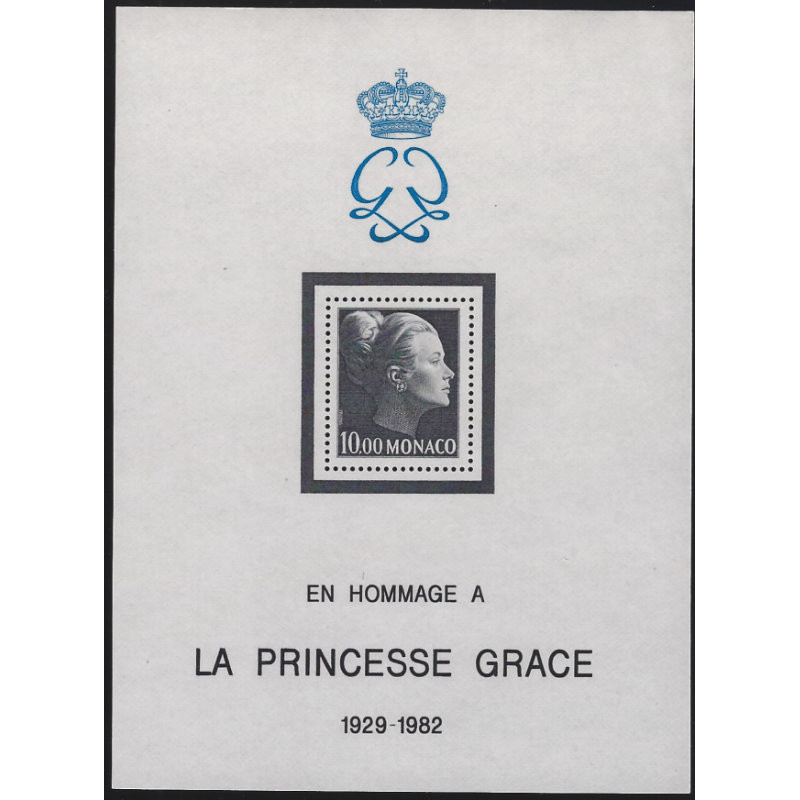 Monaco bloc-feuillet de timbres N°24 Princesse Grace neuf**.