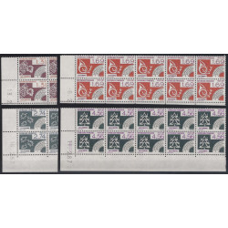 Les mois de l'année timbres préoblitérés N°194-197 en blocs de 10 coins datés neuf**.