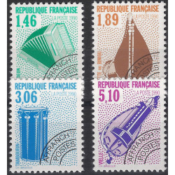 Instruments de musique timbres préoblitérés N°206-209 série neuf**.