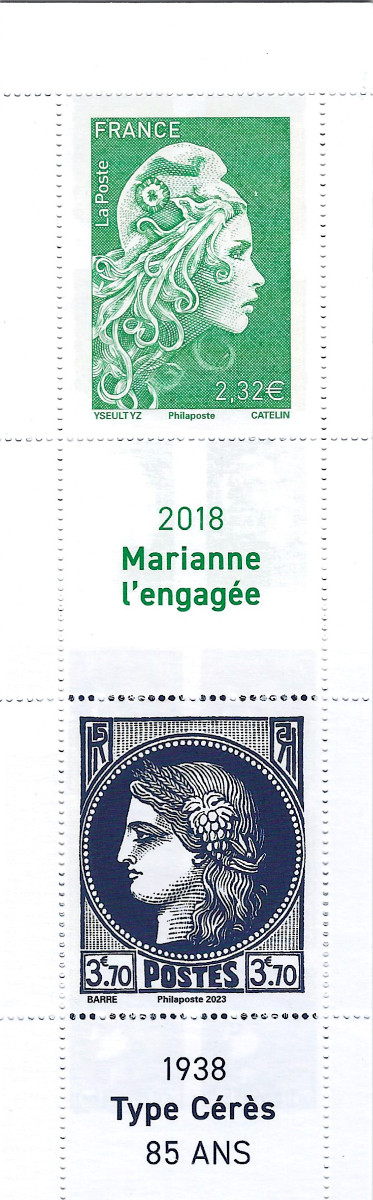 Carnet de 12 timbres-poste pour lettre verte 20 g, toute la papeterie.