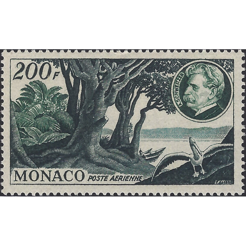 Monaco Albert Schweitzer timbre poste aérienne N°59 neuf**.