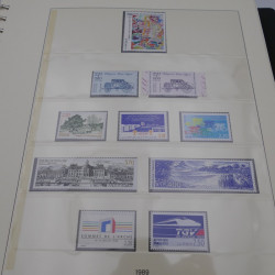 Collection timbres de France neufs 1989-1996 en album Lindner.