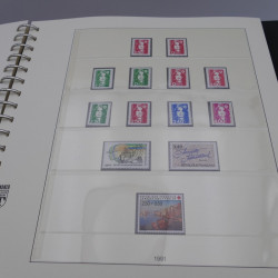 Collection timbres de France neufs 1989-1996 en album Lindner.