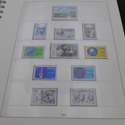 Collection timbres de France neufs 1977-1986 en album Lindner.