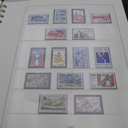 Collection timbres de France neufs 1977-1986 en album Lindner.