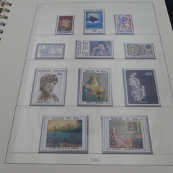 Collection timbres de France neufs 1977-1986 en album Lindner.