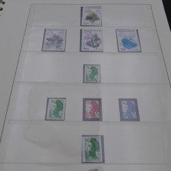 Collection timbres de France neufs 1977-1986 en album Lindner.