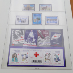 Collection timbres de France 2010 neufs complet en album Lindner.