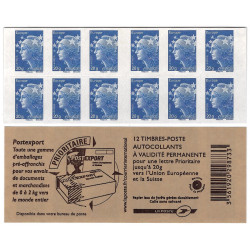 Carnet de 12 timbres Marianne de Beaujard bleu N°4201-C1