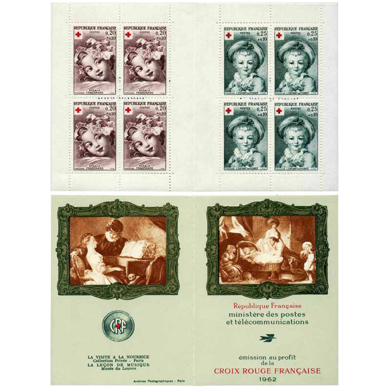 Carnet de timbres Croix-Rouge 1962 neuf**.