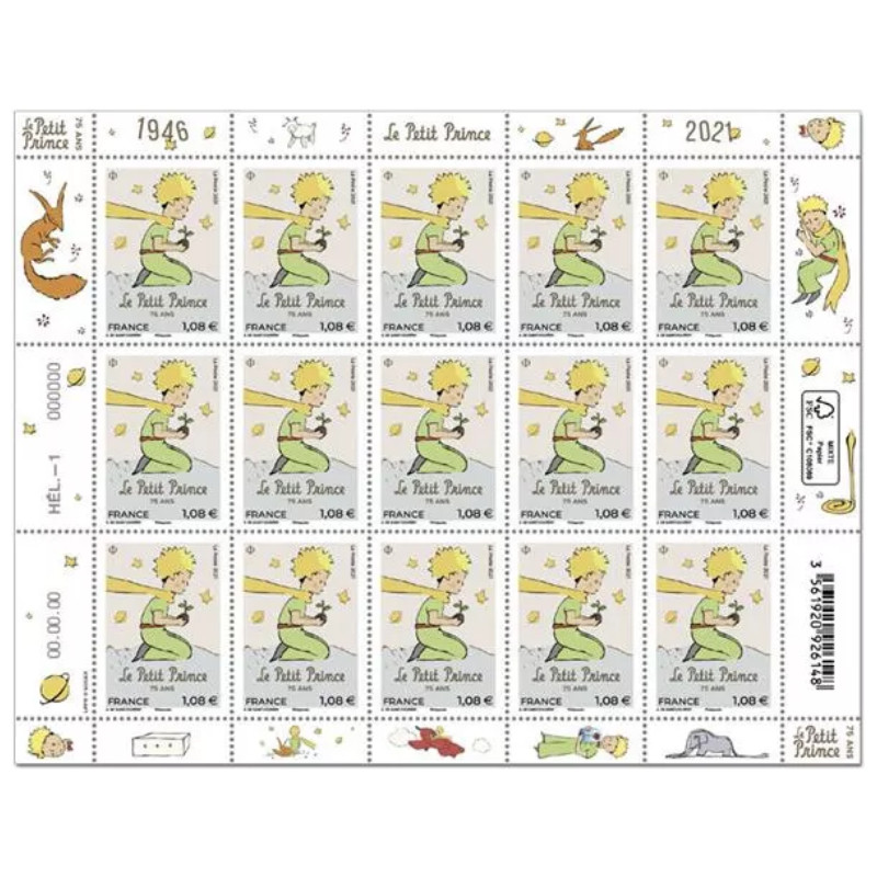 Timbre Petit Prince en feuillet de France N°F21 neuf**.