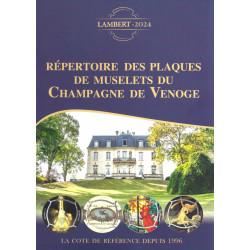 Répertoire Lambert des muselets du Champagne de Venoge 2024.