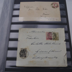 Lot de lettres, entiers postaux du monde en un album.