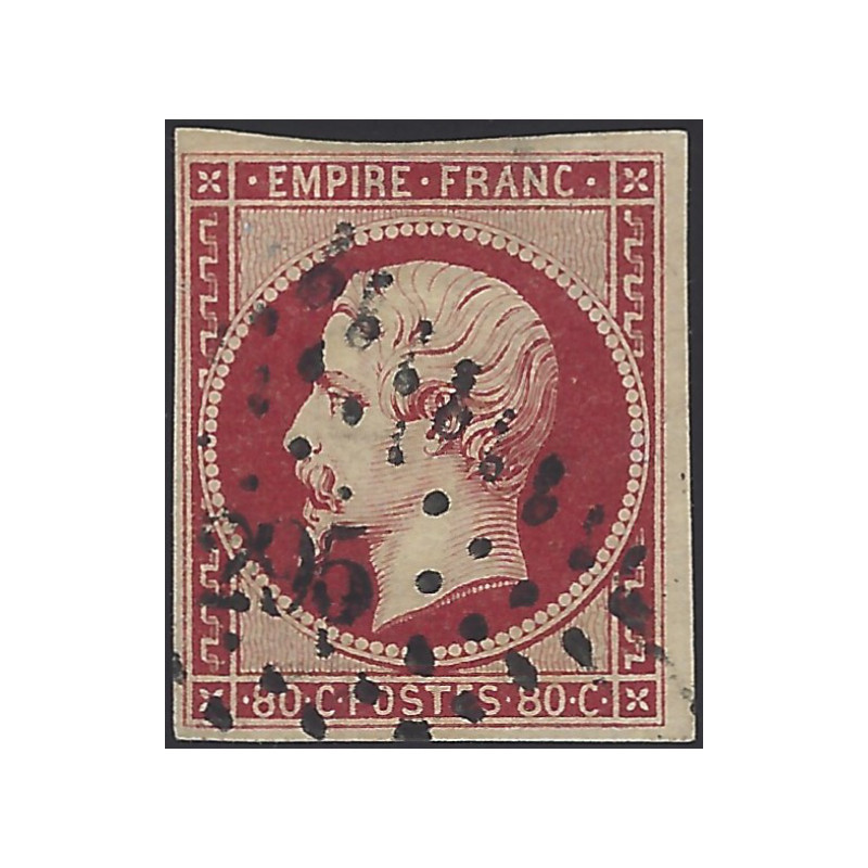 Empire non dentelé timbre de France N°17A oblitéré.