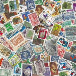 Canada 100 timbres de collection grands formats.