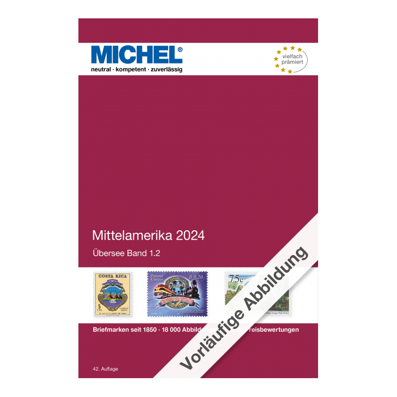 Catalogue Michel de cotation timbres Amérique centrale édition 2024.